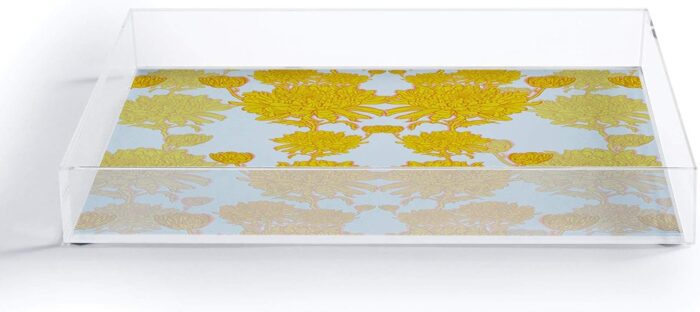 1747177520 society6 yellow sewzinski chrysanthemum acrylic tray 15 12 x 12.jpg