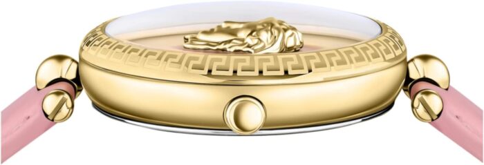 1747179290 versace palazzo empire collection luxury womens watch timepieces with a pink strap and dial featuring a gold case.jpg