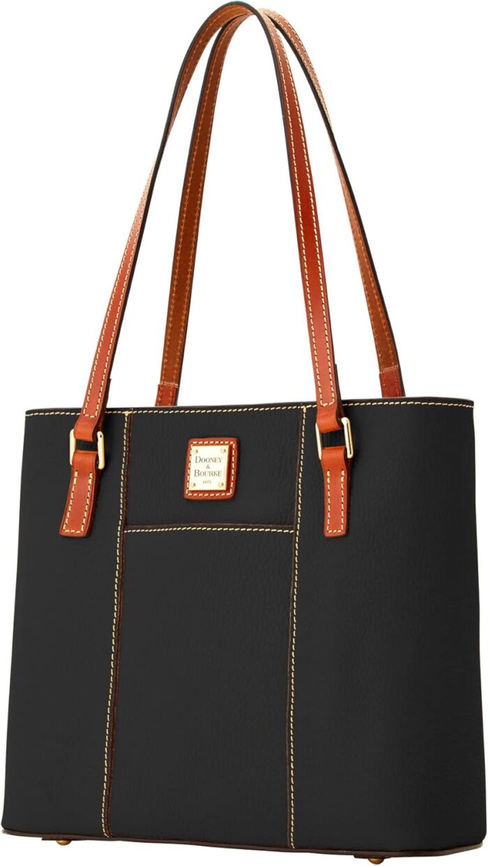 1747180303 dooney bourke womens small lexington tote in pebble grain leather handbag with long leather shoulder straps.jpg