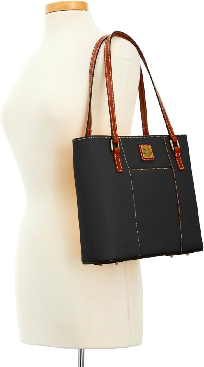 1747180307 dooney bourke womens small lexington tote in pebble grain leather handbag with long leather shoulder straps.jpg