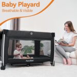 1747184816 pamo babe 4 in 1 baby playards with bassinet changing table portable crib breathable mesh and toy mobile.jpg