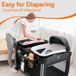 1747184817 pamo babe 4 in 1 baby playards with bassinet changing table portable crib breathable mesh and toy mobile.jpg