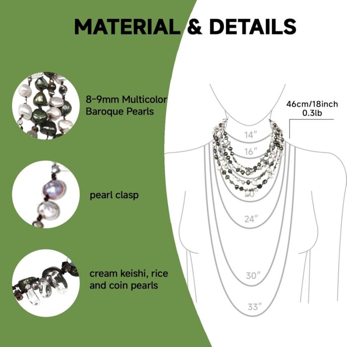 1747198110 elegant 24 multi strand freshwater pearl necklace with 4 5mm multicolor rice pearls silver clasp. gift for her mothers day.jpg