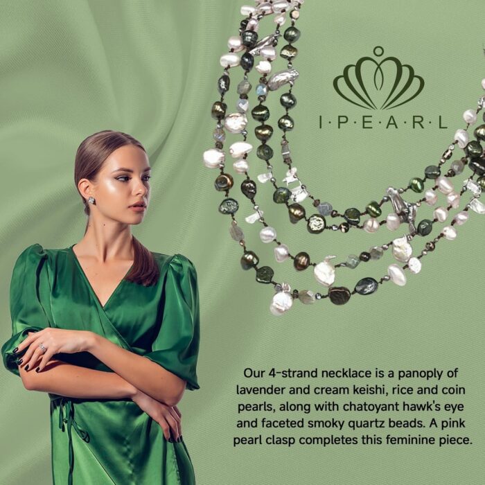 1747198116 elegant 24 multi strand freshwater pearl necklace with 4 5mm multicolor rice pearls silver clasp. gift for her mothers day.jpg