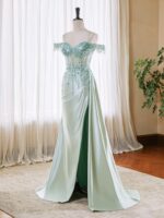 1747198636 off shoulder sequin prom dresses long 2025 satin mermaid formal dresses spaghetti strap evening party dress with slit.jpg