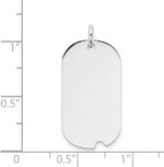 1747199416 solid 14k white gold plain .018 gauge dog tag with notch disc customize personalize engravable charm pendant jewelry gifts for women or men length 1.09 width 0.51.jpg