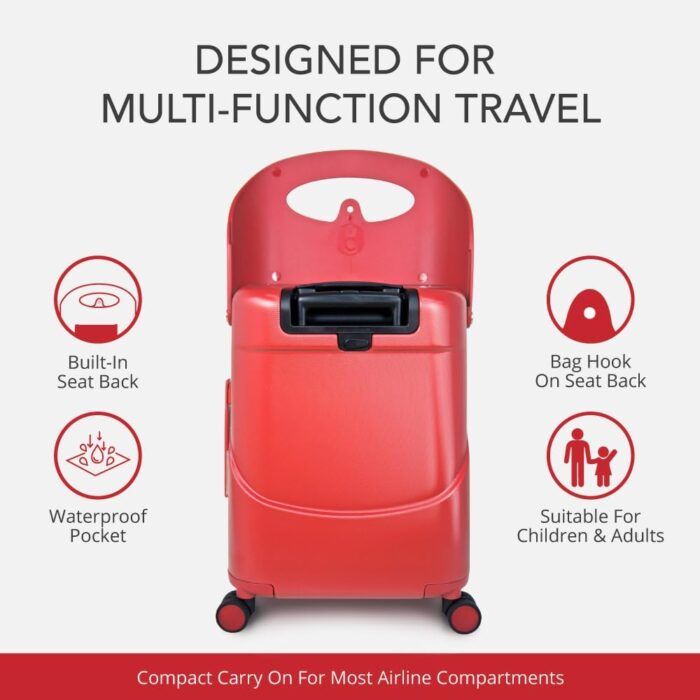 1747203142 miamily 4 wheel carry on luggage with seat for kids with seat belt waterproof pocket adjustable handle and hard body with 43 liter capacity maroon red.jpg