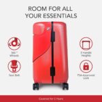 1747203145 miamily 4 wheel carry on luggage with seat for kids with seat belt waterproof pocket adjustable handle and hard body with 43 liter capacity maroon red.jpg