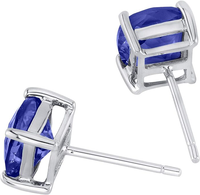 1747216472 peora 14k white gold 2.50 carats created blue sapphire stud earrings for women hypoallergenic solitaire cushion cut 6mm friction back blue earrings september birthstone gift.jpg