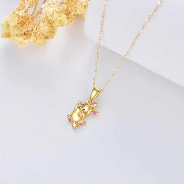 1747217818 mrenite solid 14k yellow gold foxrabbit necklace with dripping glue and cubic zirconia halloween christmas amimal jewelry gift for women.jpg