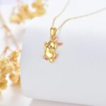 1747217820 mrenite solid 14k yellow gold foxrabbit necklace with dripping glue and cubic zirconia halloween christmas amimal jewelry gift for women.jpg