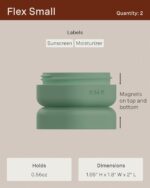 1747221810 cadence travel containers full skincare set magnetic travel capsules 2 small 0.56oz 4 medium capsules 1.32oz extender 1.43oz with multiple labels for better organization sand.jpg