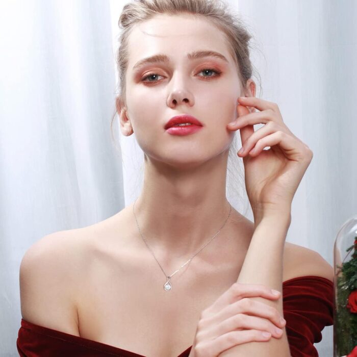 1747227555 fancime 14k solid white gold birthstone pendant with sterling silver chain infinity gemstone necklace fine jewelry anniversary birthday christmas gifts for women wife her.jpg