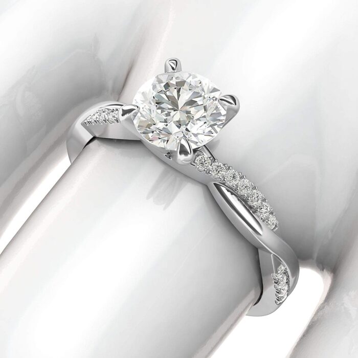 1747231230 solid 14k white gold 4 prong petite twisted vine 1.0 ct moissanite engagement ring promise bridal ring.jpg