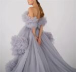 1747235647 high low puffy tulle prom dresses long for women ball gown 2025 tiered ruffles evening party dress.jpg