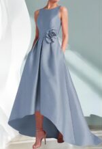 1747251420 hi low mother of the bride dresses with pockets high low satin wedding guest dresses for women formal.jpg