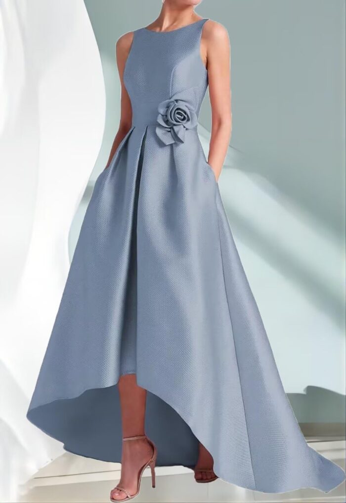 1747251420 hi low mother of the bride dresses with pockets high low satin wedding guest dresses for women formal.jpg