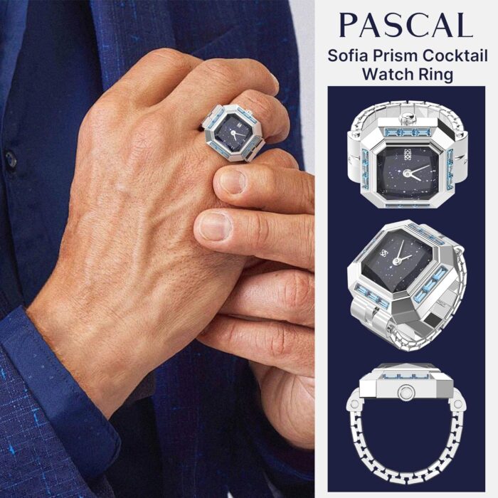 1747254227 pascal sofia prism cocktail watch ring for women finger sapphire crystal sugar cube dial womens quartz stainless steel two hand ring watch fits finger sizes 0.65 0.78 waterproof clock ring.jpg