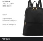 1747266787 tumi just in case foldable backpack lightweight compact travel backpack for one bag travel 15.5 x 12.3 x 4.5 black with gold hardware.jpg