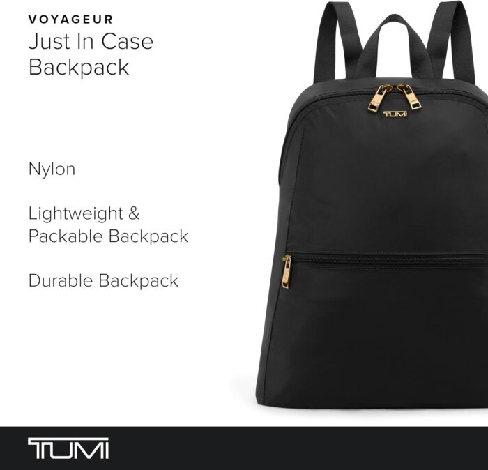 1747266787 tumi just in case foldable backpack lightweight compact travel backpack for one bag travel 15.5 x 12.3 x 4.5 black with gold hardware.jpg