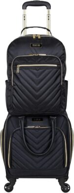 1747267676 kenneth cole reaction chelsea 2 piece bundle 17 4 wheel spinner underseat carry on luggage matching 15 laptop backpack black.jpg