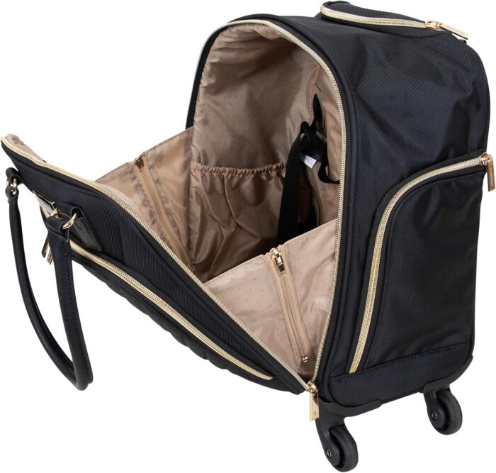 1747267678 kenneth cole reaction chelsea 2 piece bundle 17 4 wheel spinner underseat carry on luggage matching 15 laptop backpack black.jpg