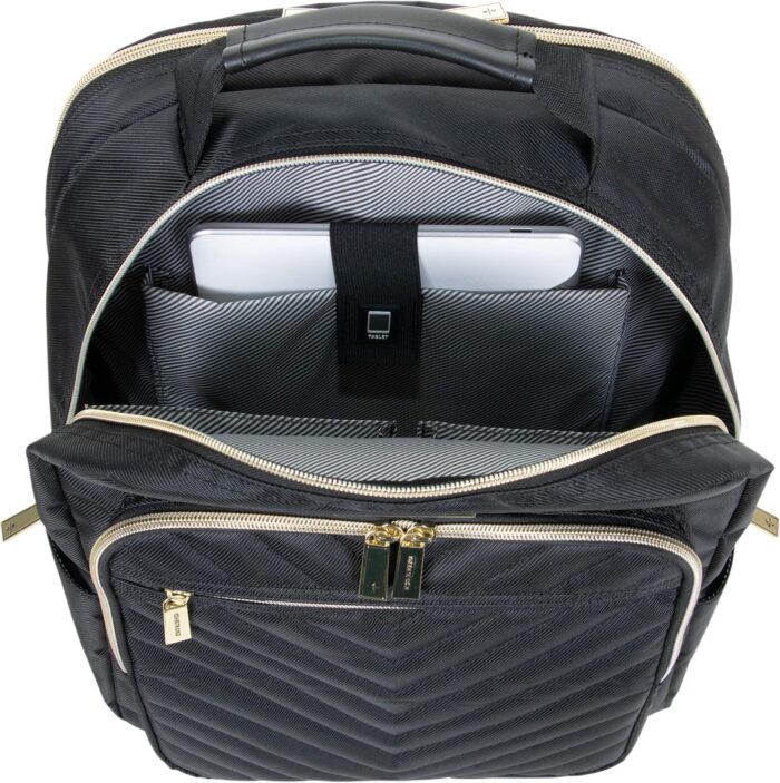 1747267692 kenneth cole reaction chelsea 2 piece bundle 17 4 wheel spinner underseat carry on luggage matching 15 laptop backpack black.jpg