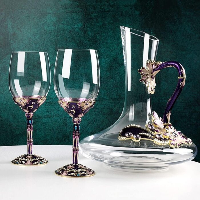 1747275399 enamel lead free crystal decanter set creative european style decanter candlelight dinner decoration ornaments high end gifts color a.jpg
