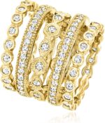 1747285510 ross simons 2.50 ct. t.w. cz jewelry set 5 eternity bands in 18kt gold over sterling.jpg