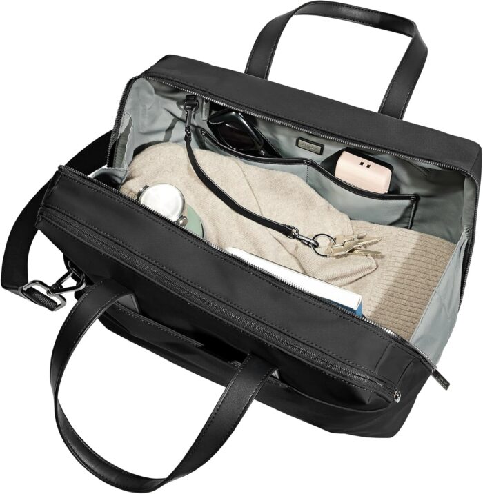 1747290875 away everywhere duffle bag water repellent travel bag padded laptop sleeve gym weekender bag large duffle for traveljet black.jpg