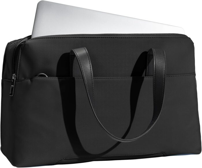 1747290876 away everywhere duffle bag water repellent travel bag padded laptop sleeve gym weekender bag large duffle for traveljet black.jpg