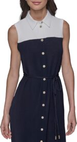 1747294067 karl lagerfeld paris womens collared contrasting colors sleeveless midi dress.jpg