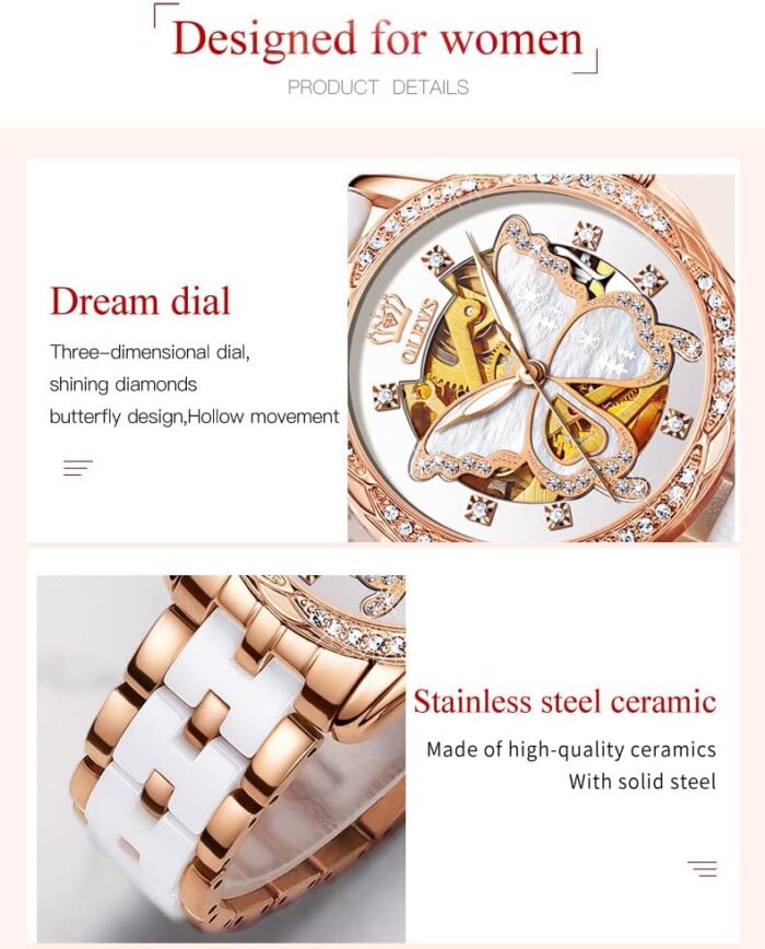 1747295961 olevs womens rose gold automatic watches skeleton mechanical self winding ladies elegant luxury dress butterfly diamond white ceramic band watch gift.jpg