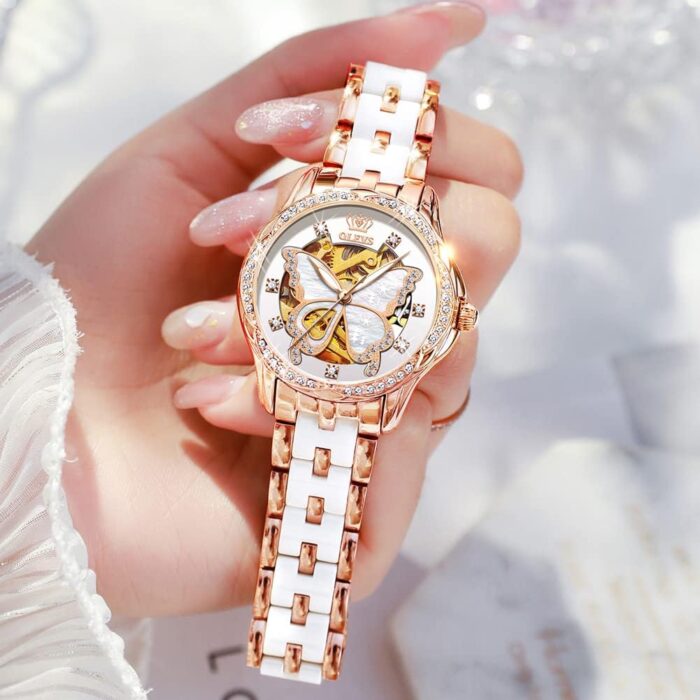 1747295964 olevs womens rose gold automatic watches skeleton mechanical self winding ladies elegant luxury dress butterfly diamond white ceramic band watch gift.jpg