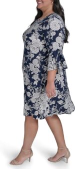 1747297709 tommy hilfiger womens round neck printed bell sleeve dress.jpg
