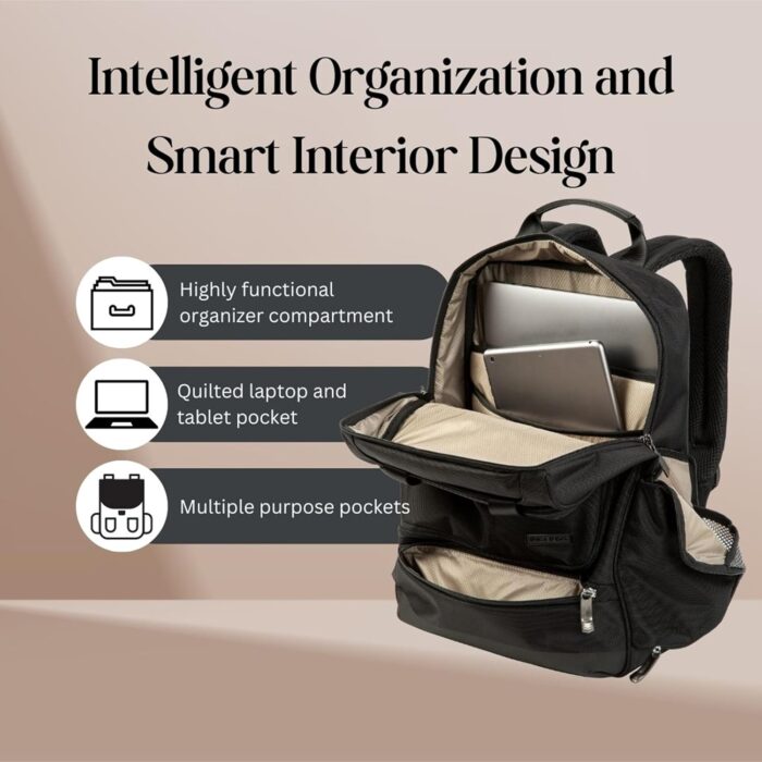 1747298396 ricardo beverly hills flight essentials deluxe travel laptop backpack abrasion and weather resistant durable ballistic nylon men and women 16.5 inches.jpg