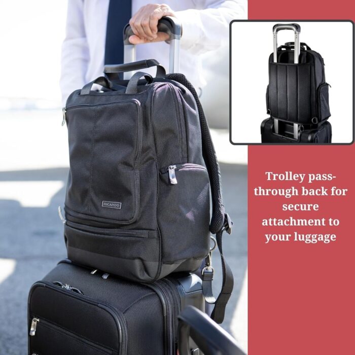 1747298401 ricardo beverly hills flight essentials deluxe travel laptop backpack abrasion and weather resistant durable ballistic nylon men and women 16.5 inches.jpg
