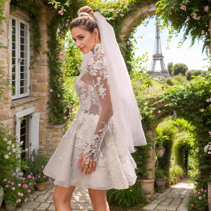1747305116 short wedding dresses for bride lace appliques tulle bride dress with sleeve lw06.jpg
