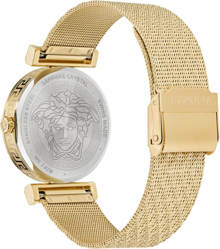 1747307015 versace regalia collection luxury womens watch timepieces with a gold bracelet featuring a ip yellow gold case and a black dial.jpg