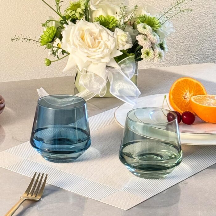1747309457 set of 6 crystal stemless wine glasses 14oz multi color short tumblers for wine or soft drinks perfect birthday gifts for women 6 set.jpg
