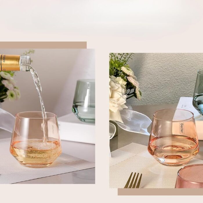 1747309458 set of 6 crystal stemless wine glasses 14oz multi color short tumblers for wine or soft drinks perfect birthday gifts for women 6 set.jpg