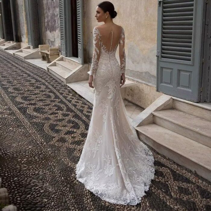 1747312539 mermaid wedding dresses for bride lace appliques tulle boho beach bride dress with train he8921.jpg