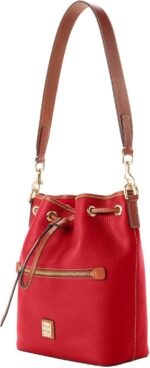 1747312713 dooney bourke womens drawstring in pebble grain leather medium sized handbag with drawstring closure red.jpg