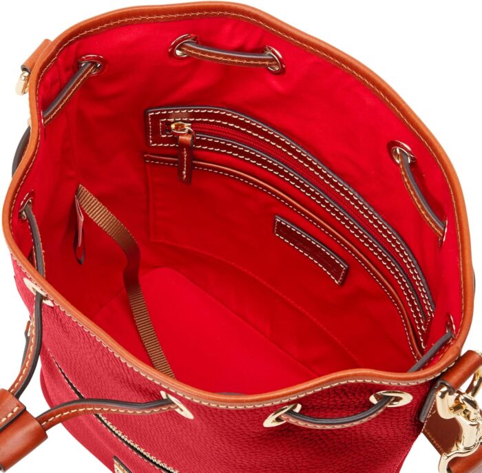 1747312714 dooney bourke womens drawstring in pebble grain leather medium sized handbag with drawstring closure red.jpg