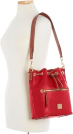1747312715 dooney bourke womens drawstring in pebble grain leather medium sized handbag with drawstring closure red.jpg