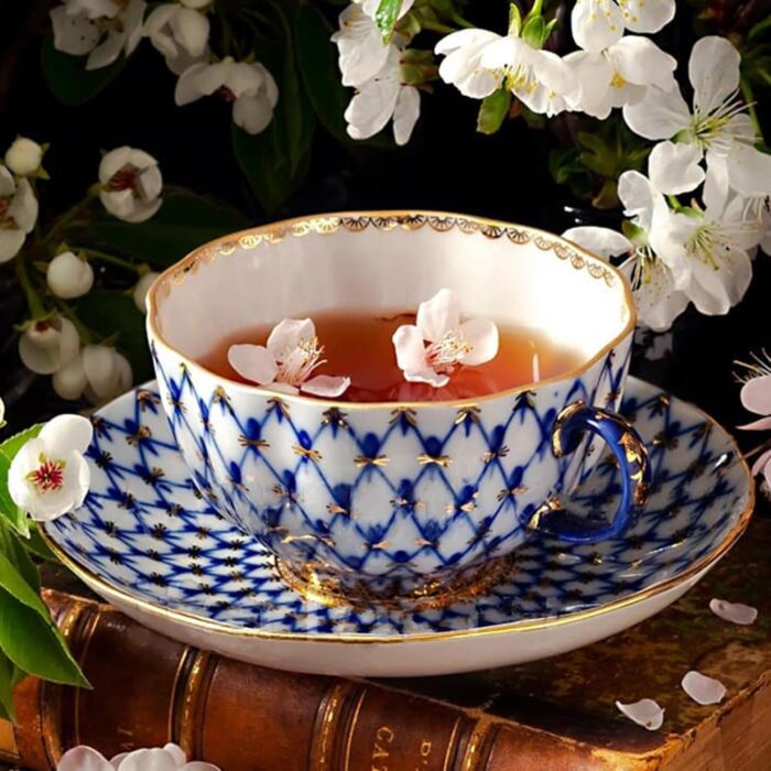 1747313137 2 pieces blue afternoon tea set romantic wedding birthday gifthigh end exquisite cup and saucer set porcelain coffee set for adultsfamily gathering living room party.jpg