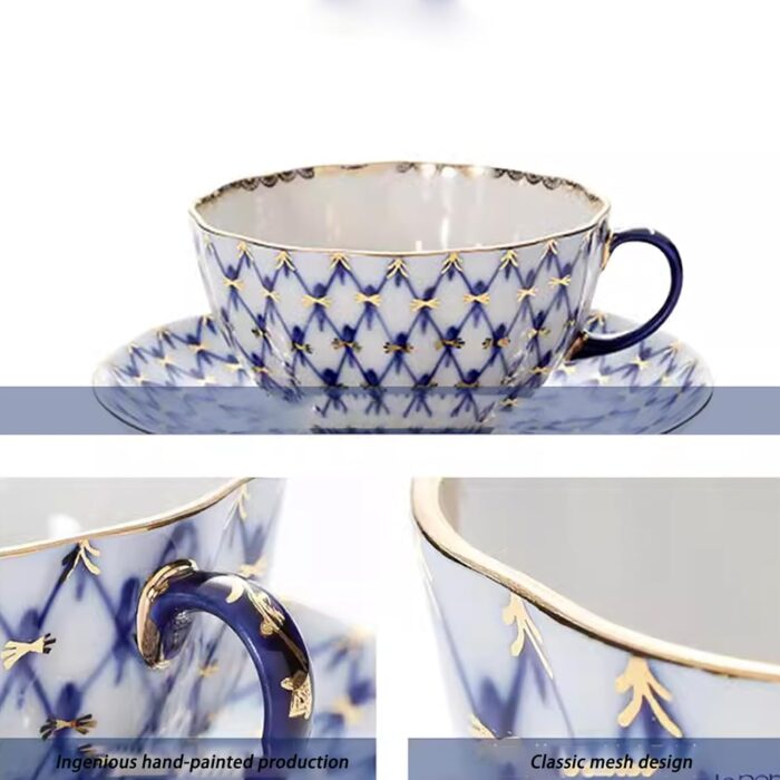 1747313139 2 pieces blue afternoon tea set romantic wedding birthday gifthigh end exquisite cup and saucer set porcelain coffee set for adultsfamily gathering living room party.jpg