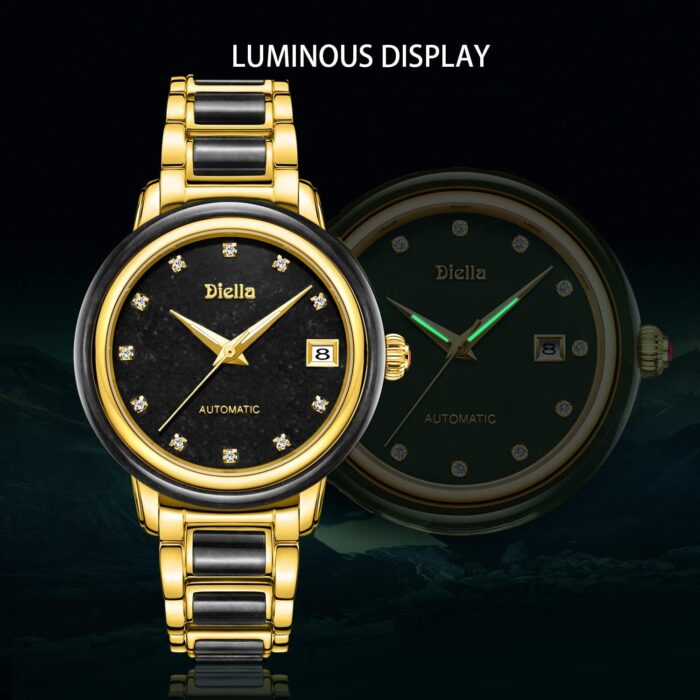 1747314432 diella automatic watches for men and womenluxury jade wrist dress watch with luminous displaywaterproof.jpg