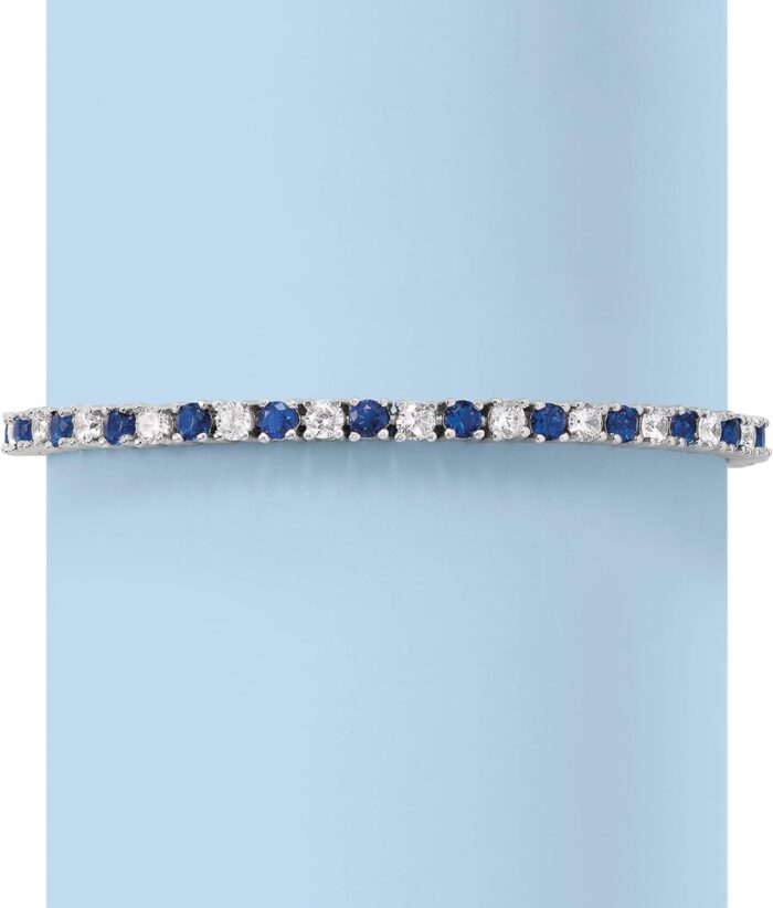 1747314904 ross simons 4.35 ct. t.w. simulated gemstone and 4.35 ct. t.w. cz tennis bracelet in sterling silver.jpg