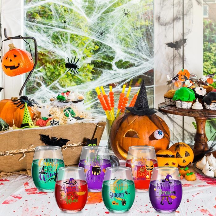 1747316782 set of 6 crystal halloween stemless wine glasses 15oz witches design clear tumblers for drinks ideal for parties and events perfect halloween gifts for men and women 6 set.jpg